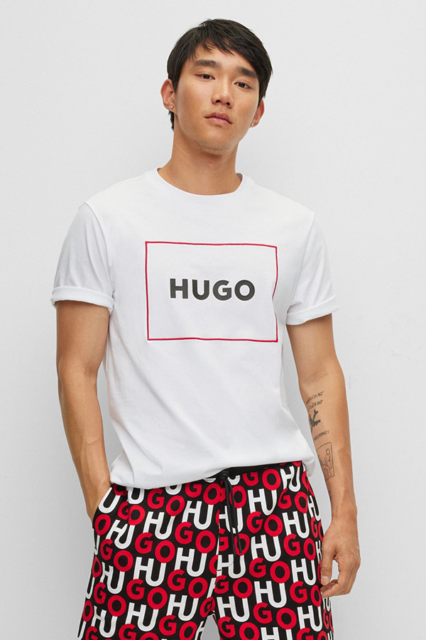 T-SHIRT HUGO - 100 WHITE